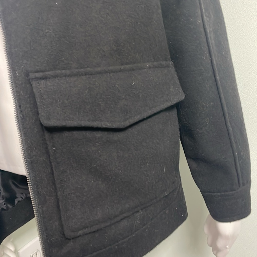 Old Navy Boys Black Wool Zip Up Lined Jacket XL - Picture 10 of 10